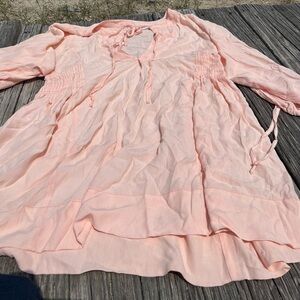 FREE PEOPLE PEACH COLOR FLOWY DRESS NEW WITH TAGS SZ SMALL/P